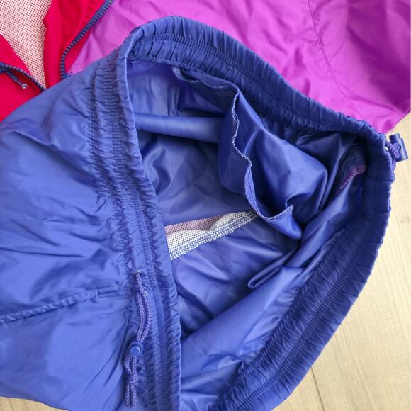 Nike Vintage Windbreaker Grey Tag 90's Colorblock 1/2 Zip Jacket Women Sz S - Picture 6 of 7